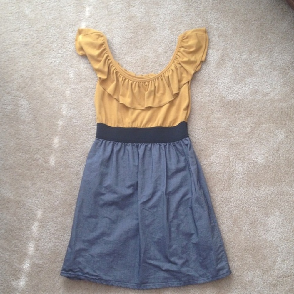 Yellow and Denim dress